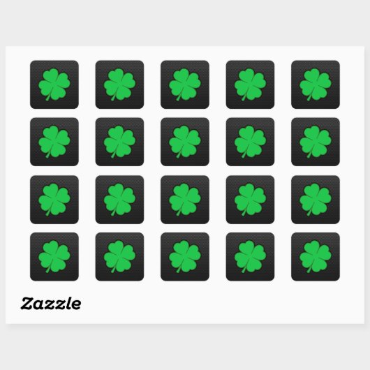 Slank Shamrock Vierkante Sticker (Vel)