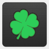 Slank Shamrock Vierkante Sticker (Voorkant)
