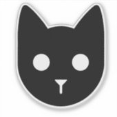 "Slank & Spooky – Black Cat Head" Sticker (Voorkant)