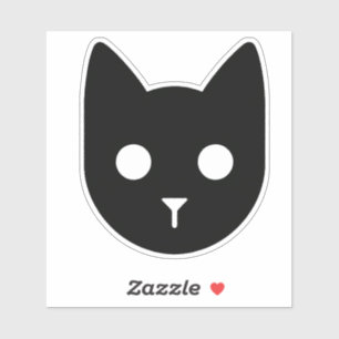 "Slank & Spooky – Black Cat Head" Sticker
