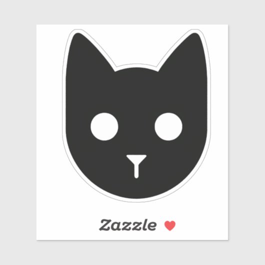 "Slank & Spooky – Black Cat Head" Sticker (Vel)