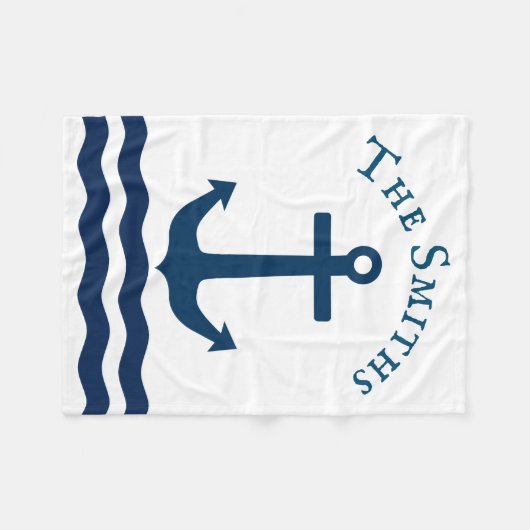 Slank, standaard anker fleece deken (Voorkant (Horizontaal))