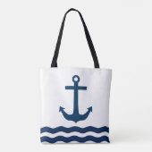 Slank, standaard anker tote bag (Achterkant)