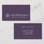 Slank Starlet Visitekaartje, Eggplant Visitekaartje (Voorkant / Achterkant)
