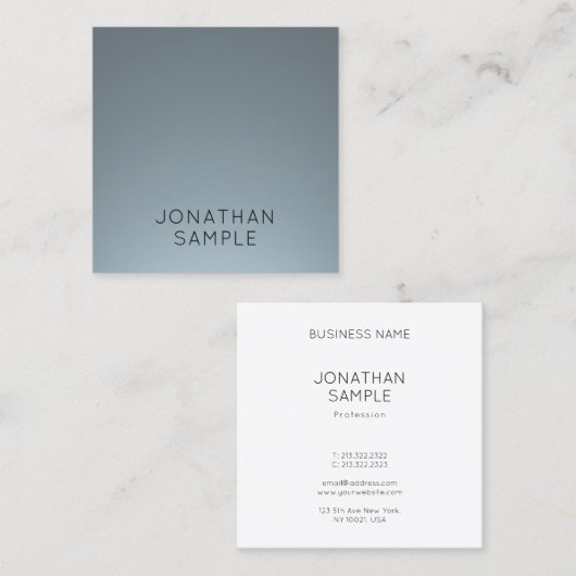 Slank, stijlvol vierkant design, modern design, lu vierkante visitekaartje (Voorkant / Achterkant)