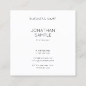 Slank, stijlvol vierkant design, modern design, lu vierkante visitekaartje (Achterkant)