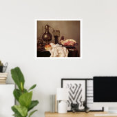 Slank stilleven (olie op het paneel) poster (Thuiskantoor)