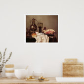 Slank stilleven (olie op het paneel) poster (Keuken)