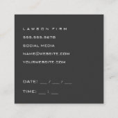 Slank Tan Grey (afspraak) Afsprakenkaartje (Achterkant)