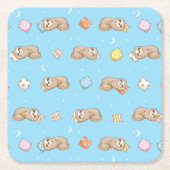 Slank tijdpatroon kartonnen onderzetters (Voorkant)