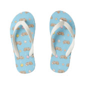 Slank tijdpatroon kinder teenslippers (Voetbed)