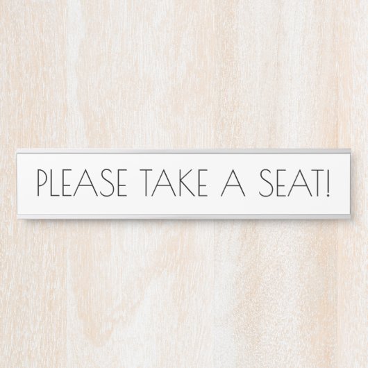 Slank, Trendy "GELIEVE EEN ZETEL TE NEMEN!" Deurbordje (Voorkant)