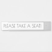 Slank, Trendy "GELIEVE EEN ZETEL TE NEMEN!" Deurbordje (Voorkant)