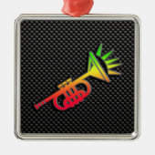 Slank Trumpet Metalen Ornament (Voorkant)