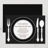 Slank uitnodigen van de Corporate Party op Tableto Kaart (Voorkant / Achterkant)