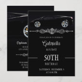 Slank uitnodigen van sportwagen kaart (Voorkant / Achterkant)