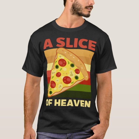 Slank van Heaven Design Fun Pizza T-shirt (Voorkant)