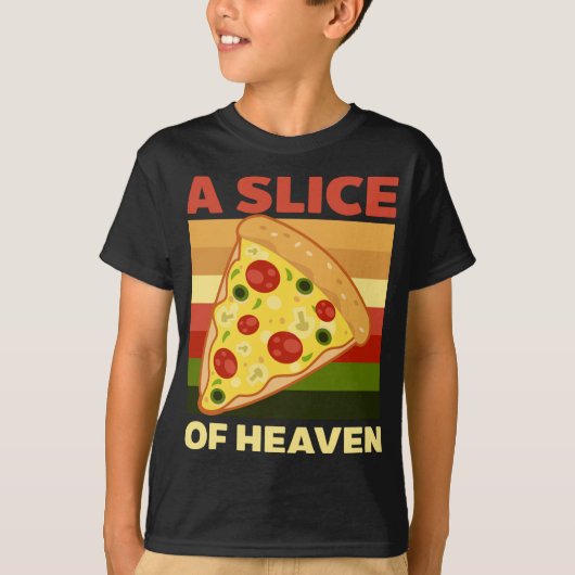 Slank van Heaven Design Fun Pizza T-shirt (Voorkant)