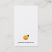 Slank van Oranje Tangerine Logo Black White Stripe Visitekaartje (Achterkant)