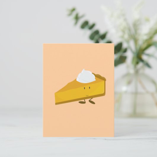 Slank van pompoentaart briefkaart (Staand voorkant)