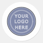 Slank, verfijnd en gepersonaliseerd ronde sticker (Voorkant)