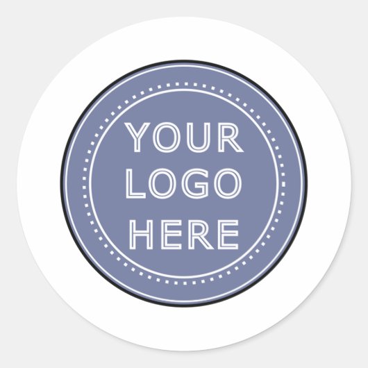 Slank, verfijnd en gepersonaliseerd ronde sticker (Voorkant)
