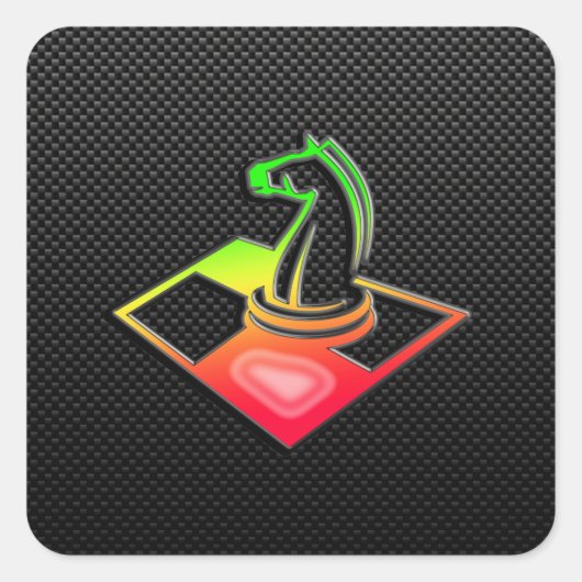 Slank Vierkante Sticker (Voorkant)