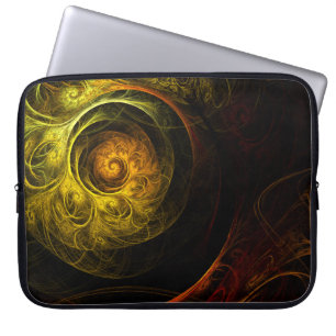 Slank voor Abstracte rode zonnepanelen Laptop Sleeve