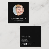 Slank voor bedrijven vierkante visitekaartje (Voorkant / Achterkant)