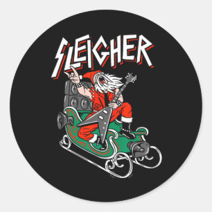 Slank voor de lelijke kerstbeker, zware metalen ke ronde sticker