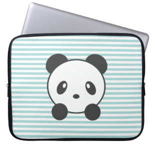 Slank voor gestripte panda-laptop laptop sleeve