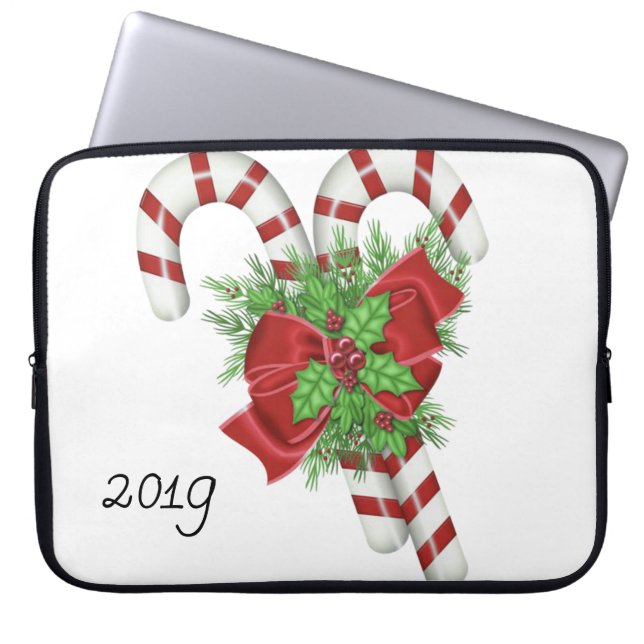 Slank voor Neopreen-kerstlaptop met 15 inch, Candy Laptop Sleeve (Voorkant)