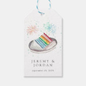 Slank voor persoonlijke liefdesparen cadeaulabel (Voorkant)