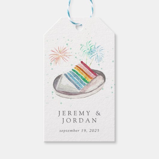 Slank voor persoonlijke liefdesparen cadeaulabel (Voorkant)