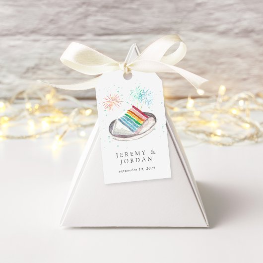 Slank voor persoonlijke liefdesparen cadeaulabel