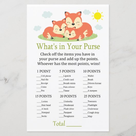 Slank vos Wat zit er in je handtas? (Voorkant)