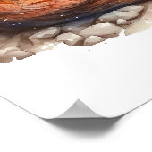 Slank vossen waterverf poster (Hoek)