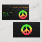 Slank vredesbord visitekaartje (Voorkant / Achterkant)