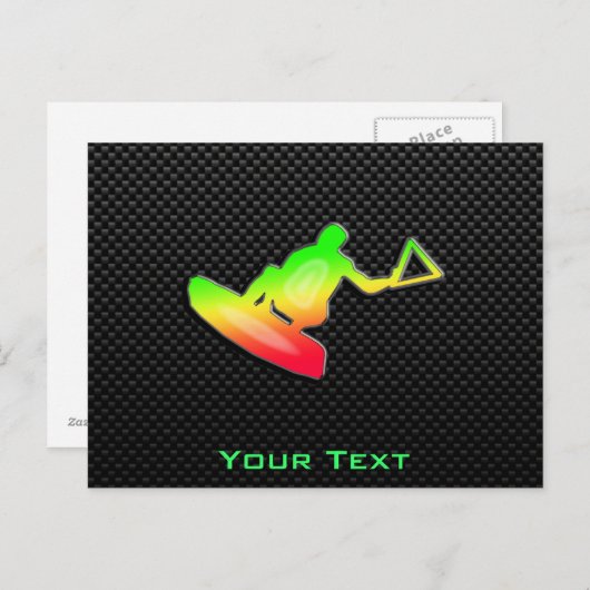 Slank Wakeboarder Briefkaart (Voorkant / Achterkant)