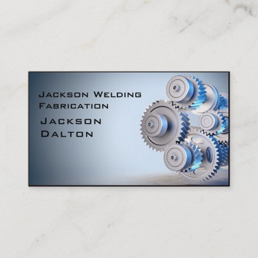 Slank Welder Welding Metal Fabricator Metalwork B Visitekaartje (Voorkant)