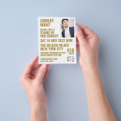 Slank wit en goud, Comedian, Comedy Club Advert Flyer (Hand)