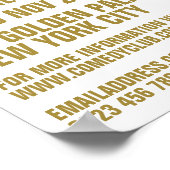 Slank wit en goud, Comedian, Comedy Club Advert Poster (Hoek)