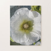 Slank witte bloempuzzel legpuzzel (Verticaal)