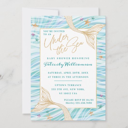 Slank zeemeermin in het kader van de uitnodiging v (Voorkant)