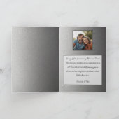 Slank Zilveren Hart 25e bruiloft Jubileum Kaart (Binnen)