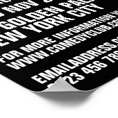 Slank zwart, Comedian, Comedy Club Adverteren Poster (Hoek)