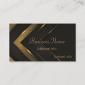Slank zwart en gouden vron visitekaartje (Voorkant)