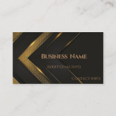 Slank zwart en gouden vron visitekaartje (Voorkant)