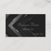 Slank zwart en grijs Chevron Visitekaartje (Voorkant)