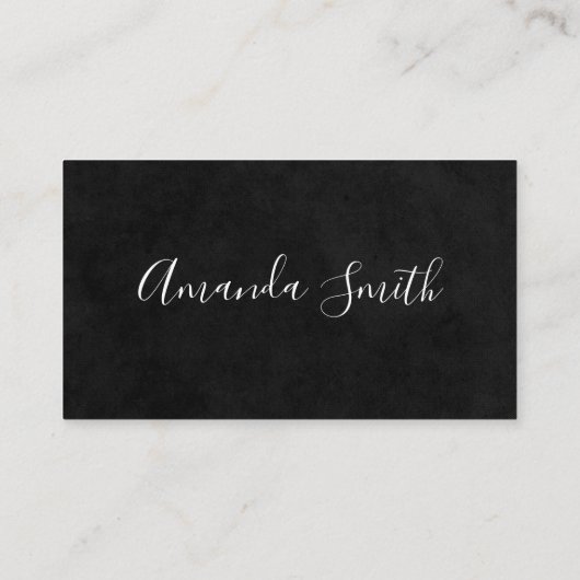 Slank zwart en wit visitekaartje (Achterkant)